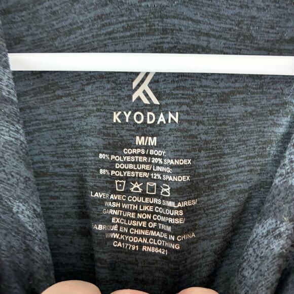 Kyodan Sports Bra Sculpt Tank Top Grey Black Heather Camo Medium Hi Neck Padded - Picture 3 of 7